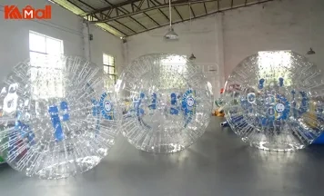 large human zorb ball on water